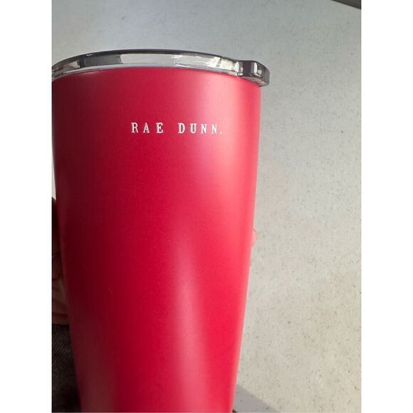 Rae Dunn Feliz Navidad Insulated Stainless Steel Tumbler 17 oz Red & White - Picture 2 of 3